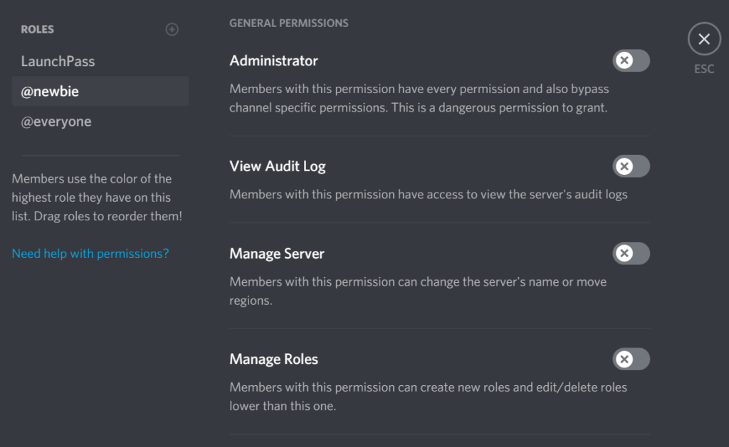 Set permissions for your new role 1024x629
