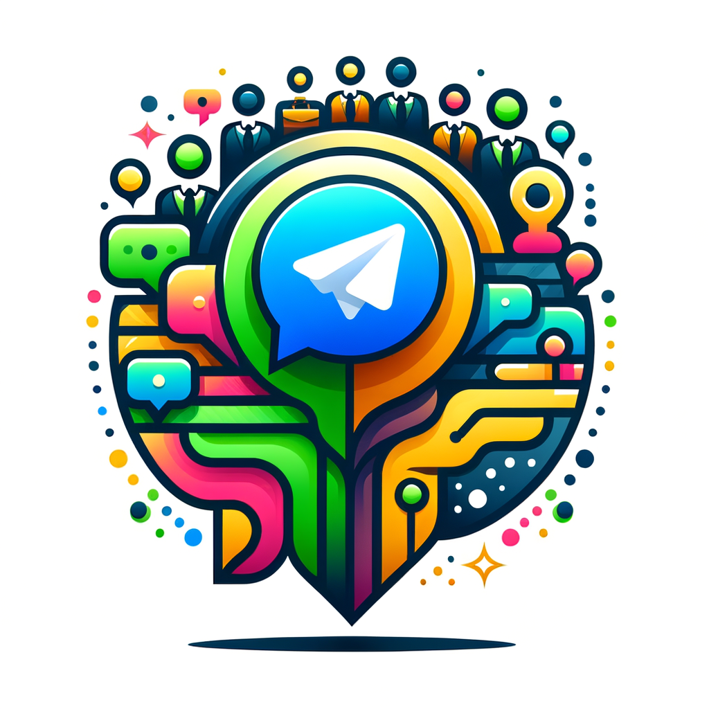 Abstract image with Telegram logo