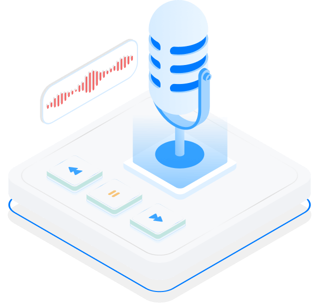 Microphone with Play, pause buttons
